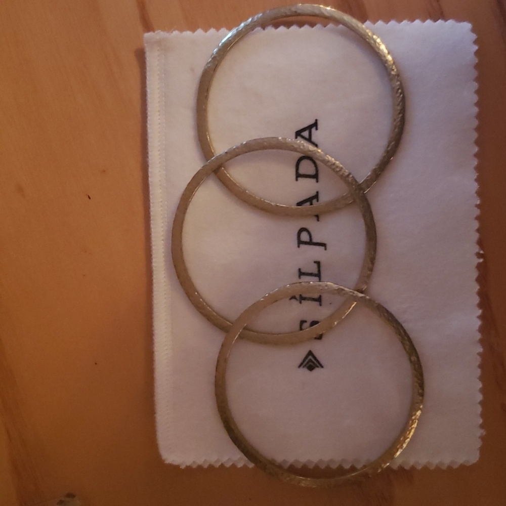 Silpada K &R Collection brass bracelets.